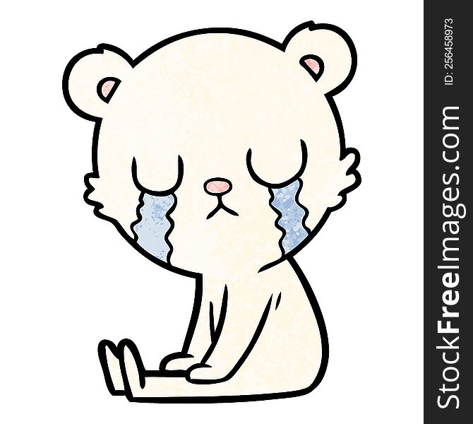 crying polar bear cartoon. crying polar bear cartoon