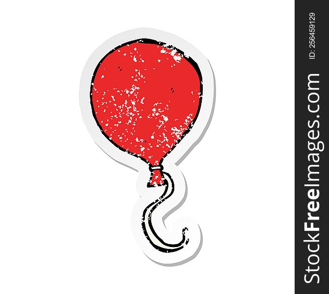 retro distressed sticker of a cartoon balloon
