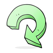 Cartoon Recycling Arrow Royalty Free Stock Photography