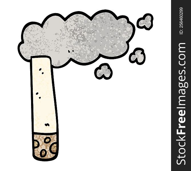 grunge textured illustration cartoon cigarette