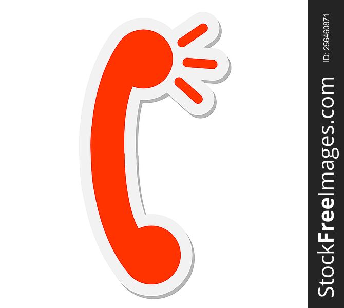 Telephone Receiver Sticker