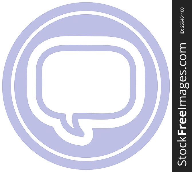 speech bubble circular icon symbol