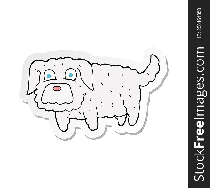 sticker of a cartoon small dog
