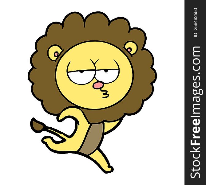 cartoon running lion. cartoon running lion