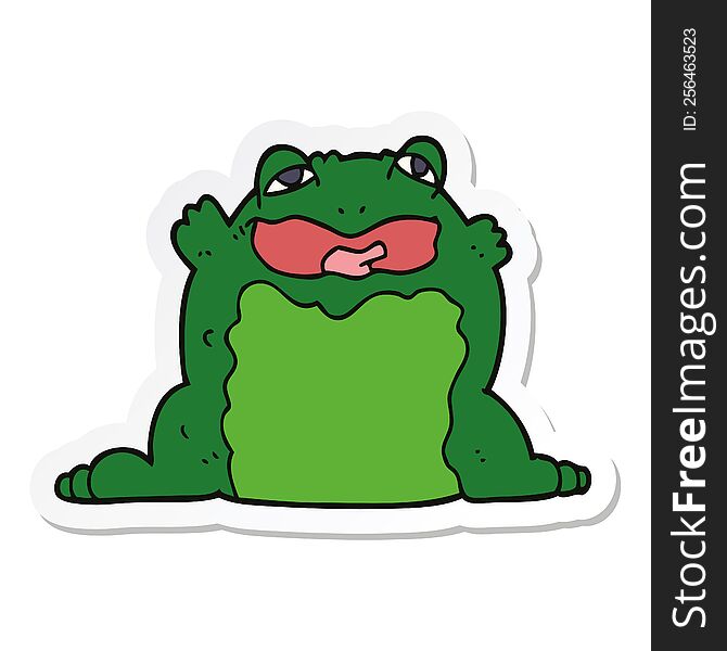 sticker of a cartoon toad