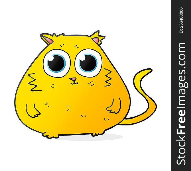 cartoon cat with big pretty eyes