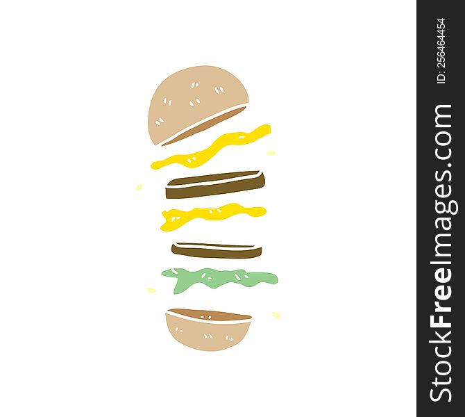 Cartoon Doodle Burger