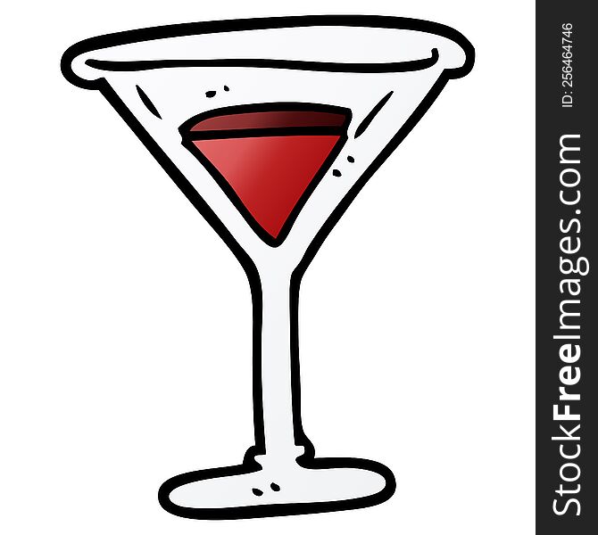 Cartoon Doodle Red Cocktail