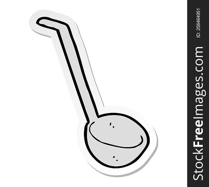 sticker of a cartoon ladle