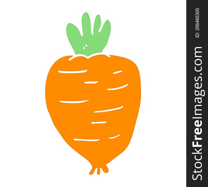 flat color style cartoon root vegetable