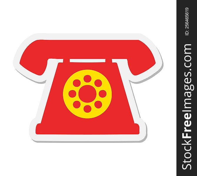 old style telephone sticker