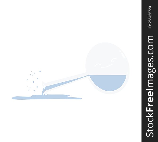 flat color style cartoon spilled chemicals