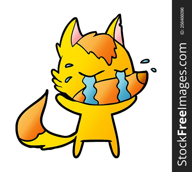 sad little fox cartoon character. sad little fox cartoon character