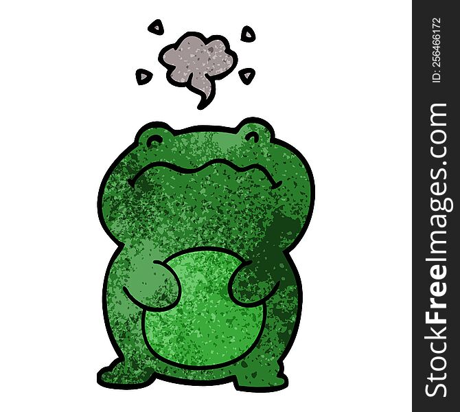 Funny Cartoon Doodle Frog