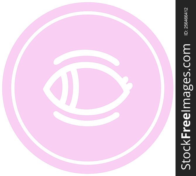 staring eye circular icon symbol