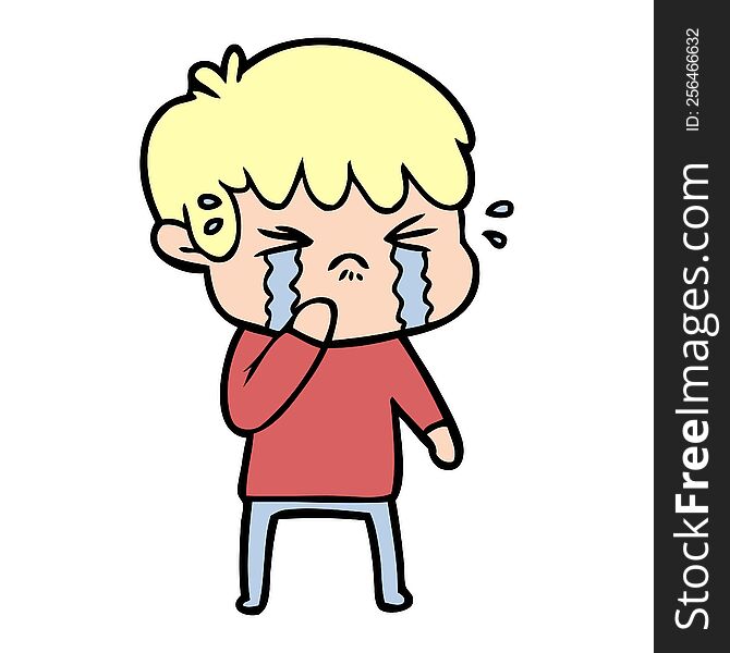 cartoon boy crying. cartoon boy crying