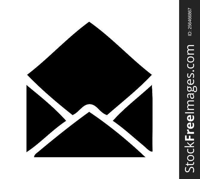 Flat Symbol Paper Envelope
