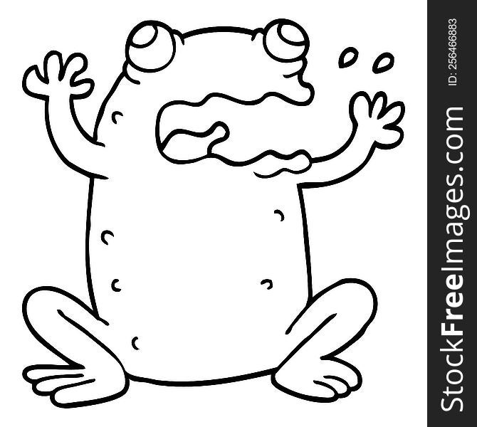 Line Drawing Cartoon Crazy Frog