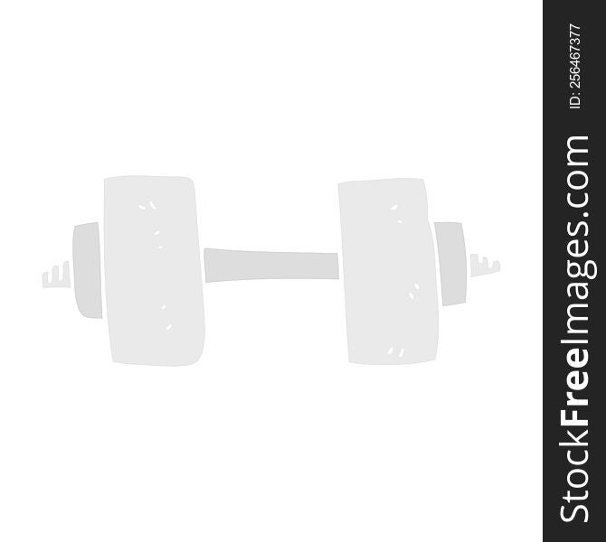 flat color illustration of dumbbell. flat color illustration of dumbbell