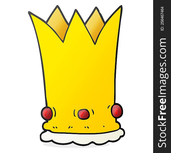 freehand drawn cartoon crown