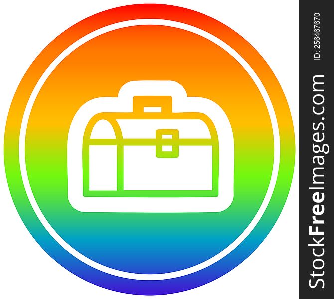 tool box circular icon with rainbow gradient finish. tool box circular icon with rainbow gradient finish