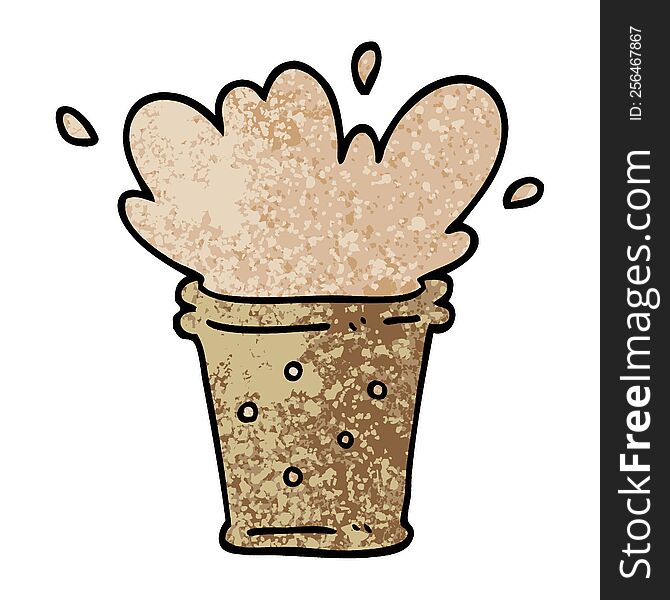 grunge textured illustration cartoon fizzy drink