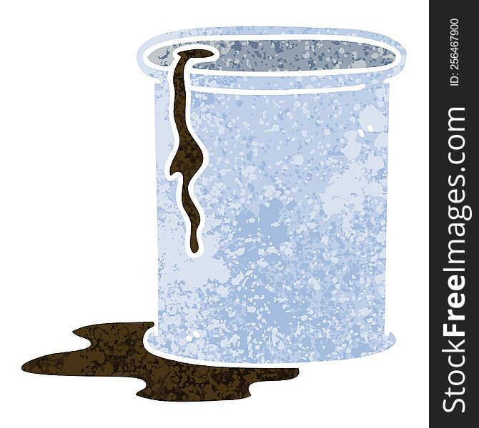 Quirky Retro Illustration Style Cartoon Barrel Of Oil