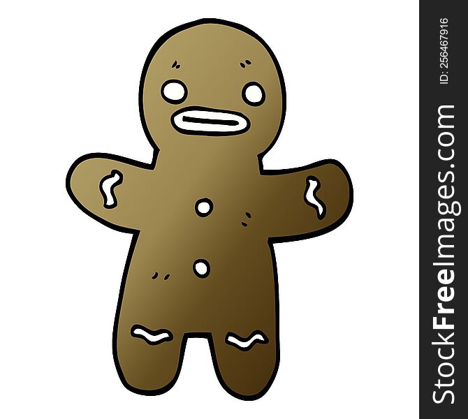 cartoon doodle gingerbread man