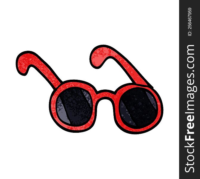 cartoon doodle sun glasses