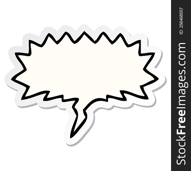 cartoon speech bubble sticker with speech bubble sticker