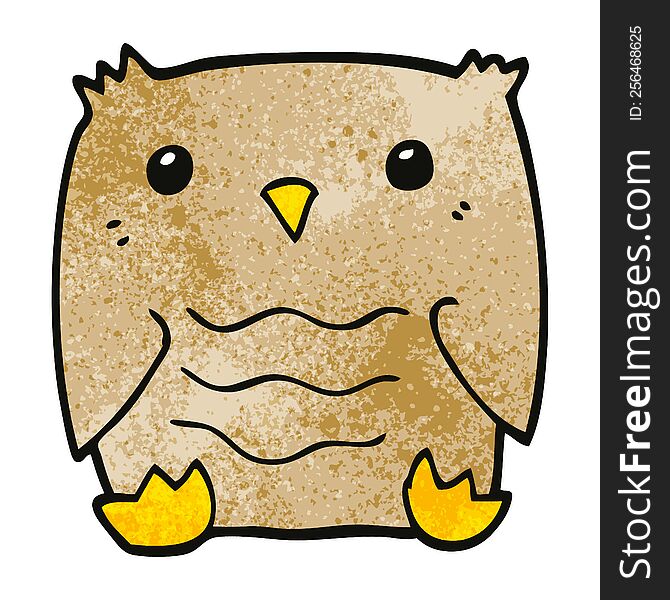 cartoon doodle owl