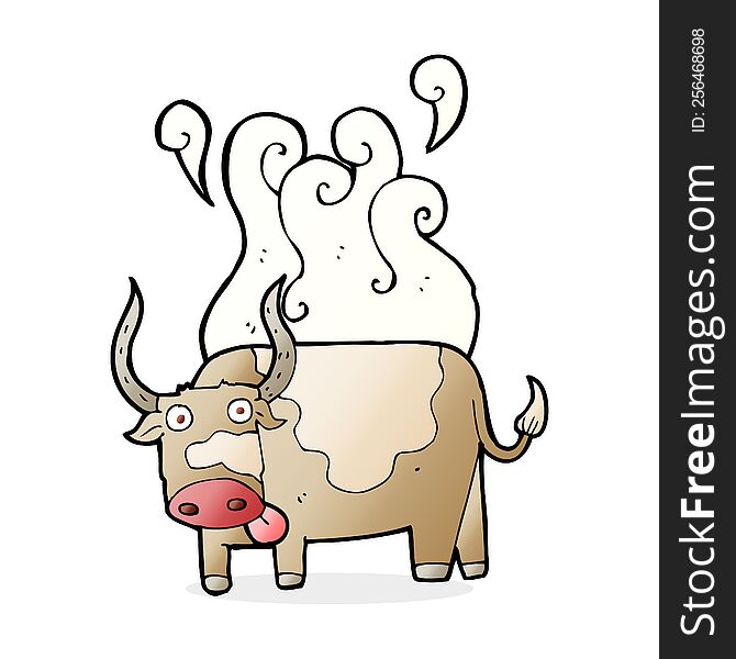 cartoon steaming bull. cartoon steaming bull