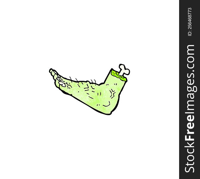 cartoon zombie foot