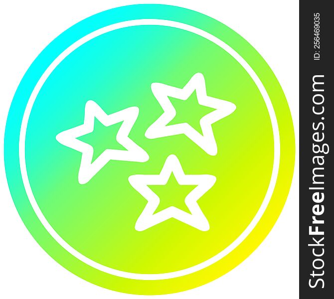 star shapes circular icon with cool gradient finish. star shapes circular icon with cool gradient finish