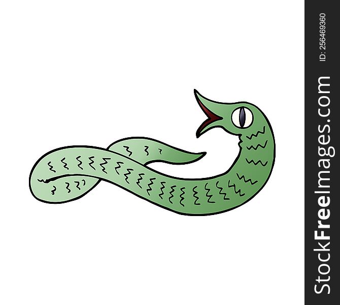cartoon doodle medieval snake