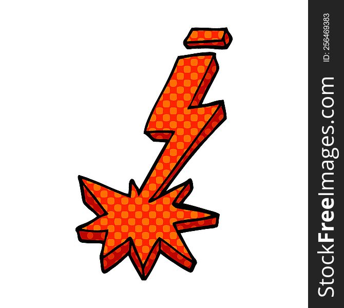 Cartoon Doodle Thunder Bolt