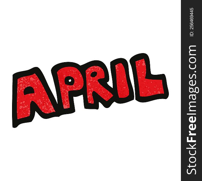 cartoon doodle month of april