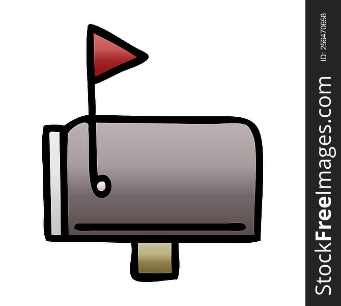 Gradient Shaded Cartoon Mail Box