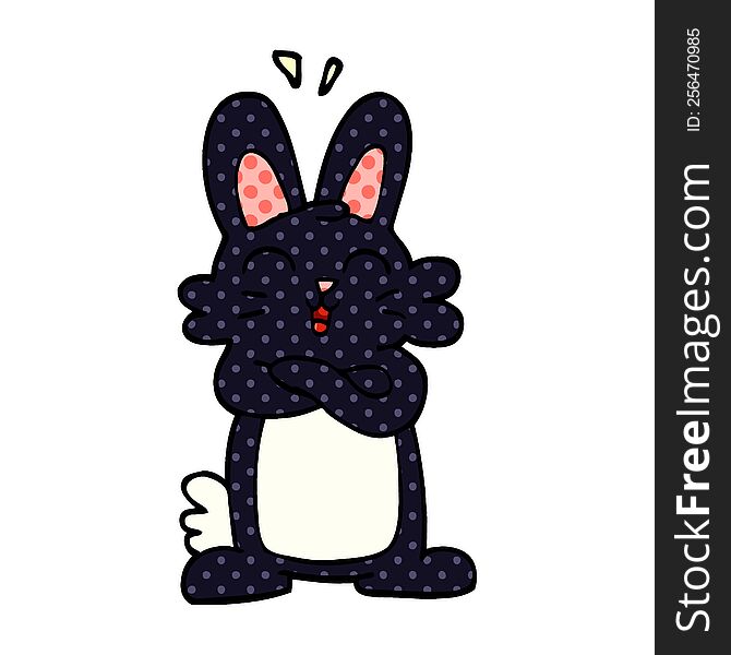 cartoon doodle jolly bunny