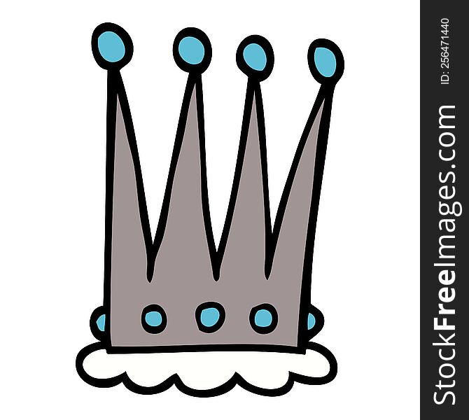 cartoon doodle crown