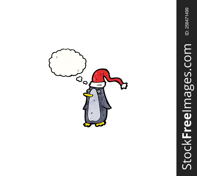 cartoon christmas penguin