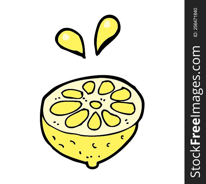 cartoon fresh lemon