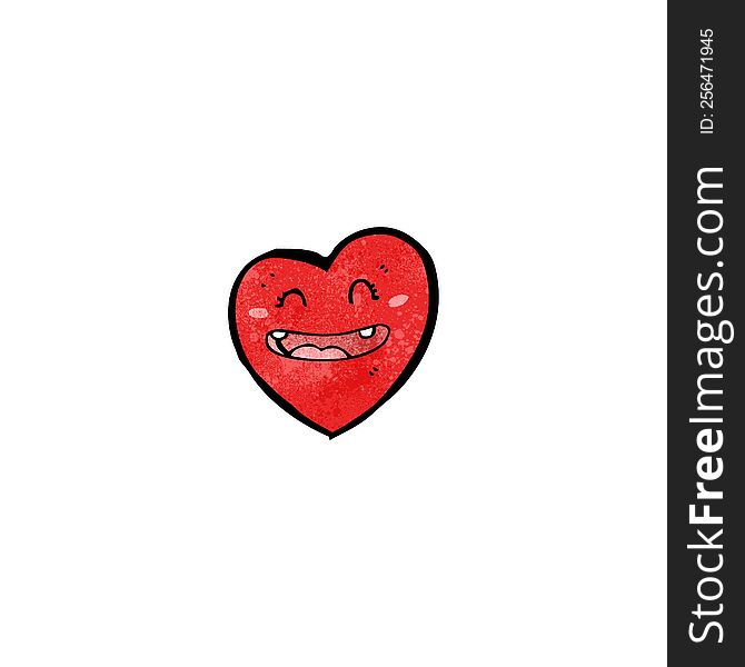 happy heart cartoon character