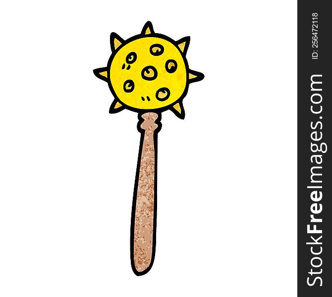 Cartoon Doodle Medieval Mace