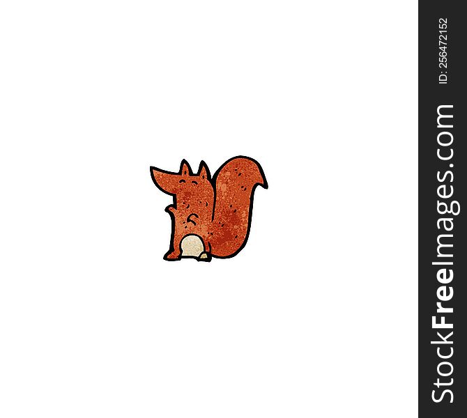 Cartoon Red Squirrel