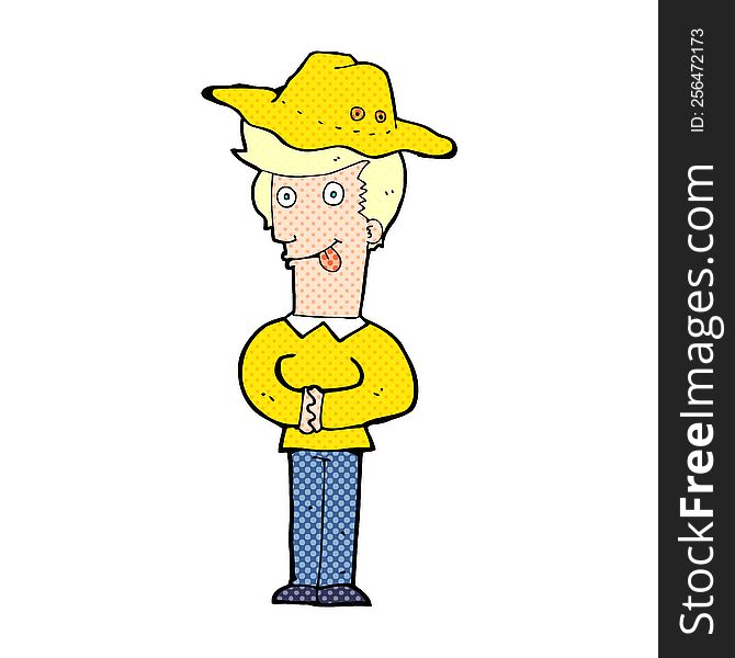 cartoon man in hat