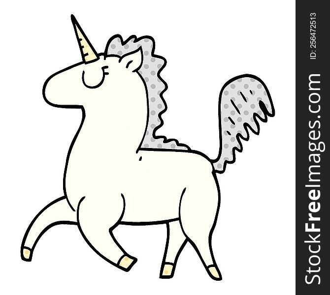 Cartoon Doodle Unicorn