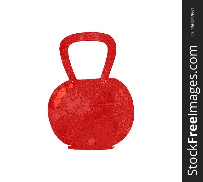 retro cartoon kettle bell