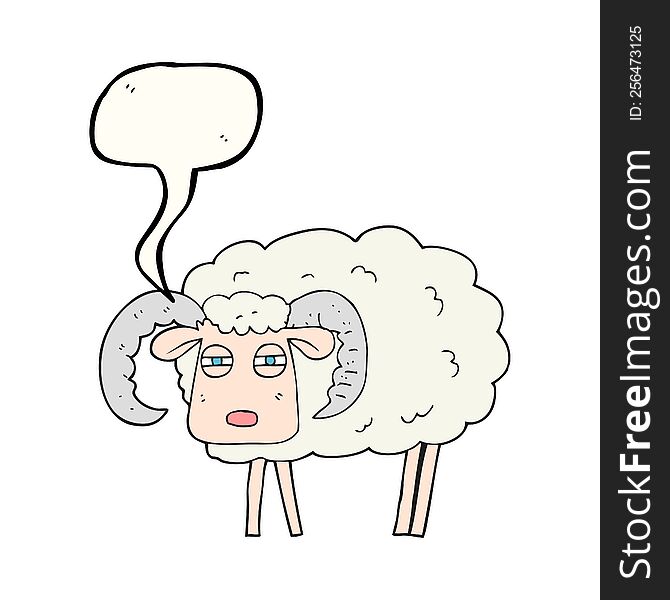 Speech Bubble Cartoon Ram