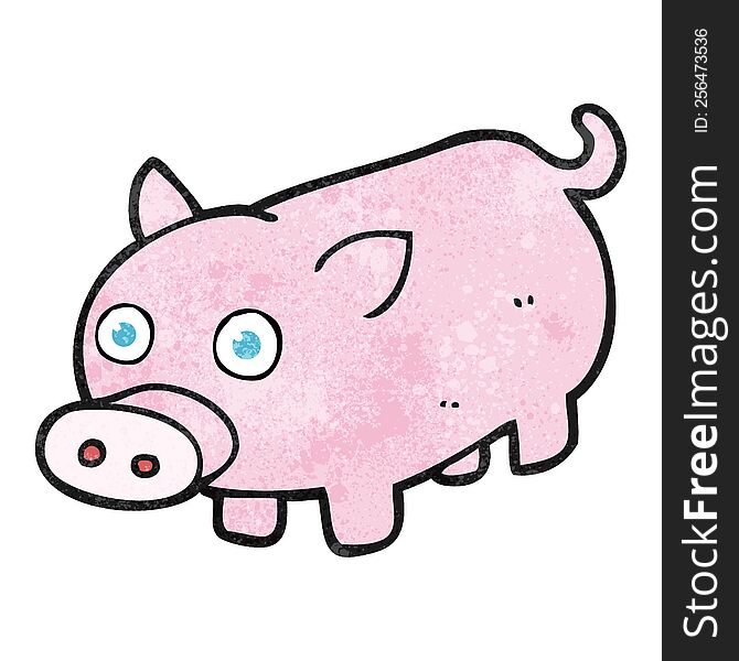 textured cartoon piglet